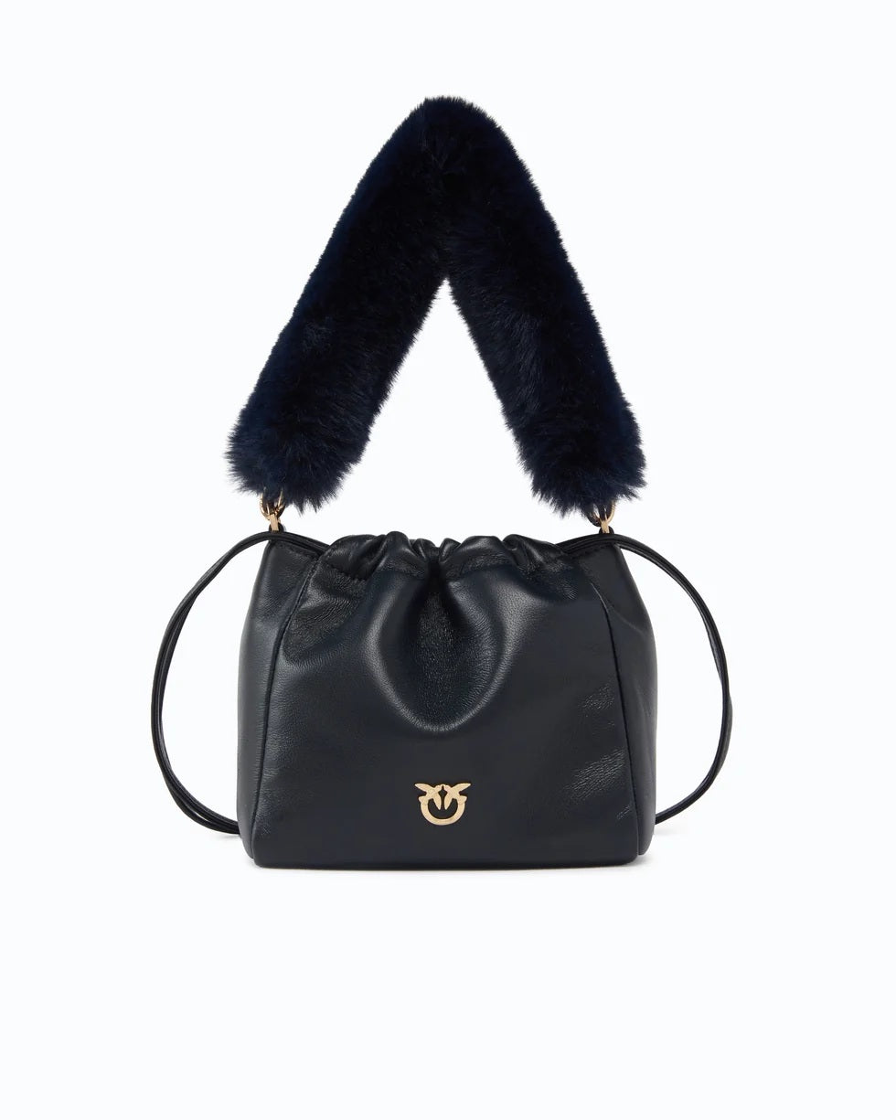 Pinko Nappa Leather Pouch Bag