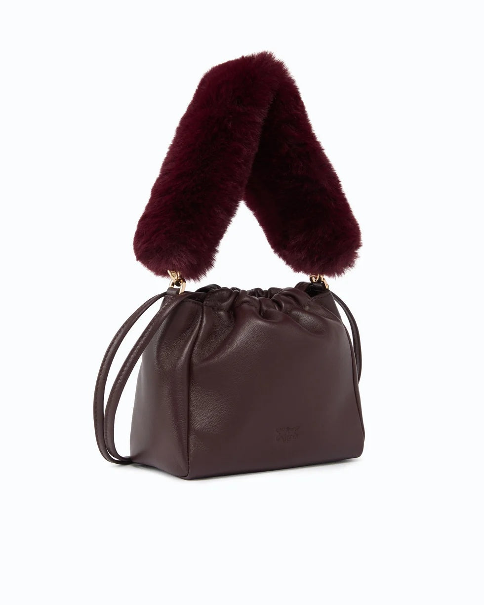 Pinko Nappa Leather Pouch Bag