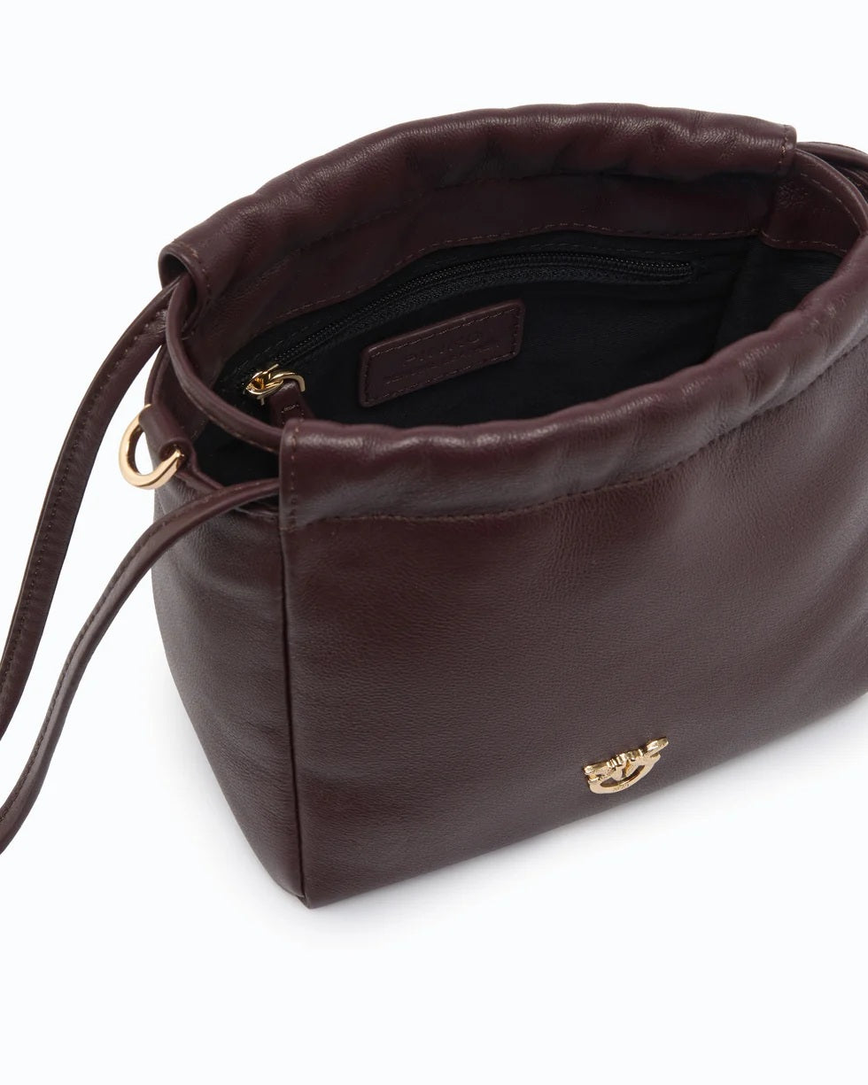 Pinko Nappa Leather Pouch Bag