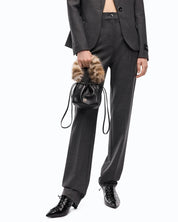 Pinko Nappa Leather Pouch Bag