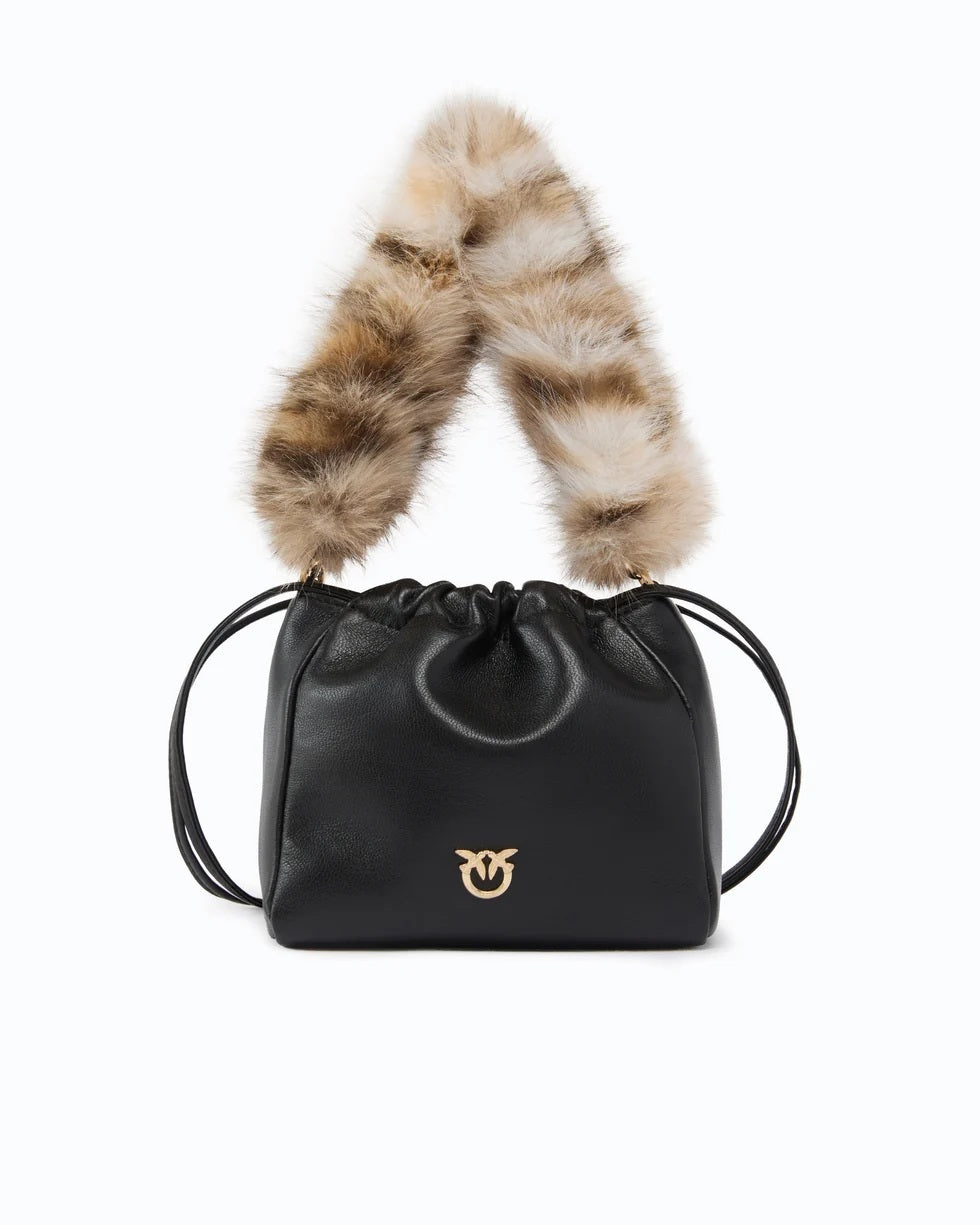 Pinko Nappa Leather Pouch Bag