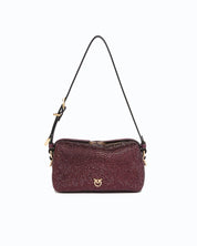Borsa a spalla Keeper Bag Mini Full Strass Pinko