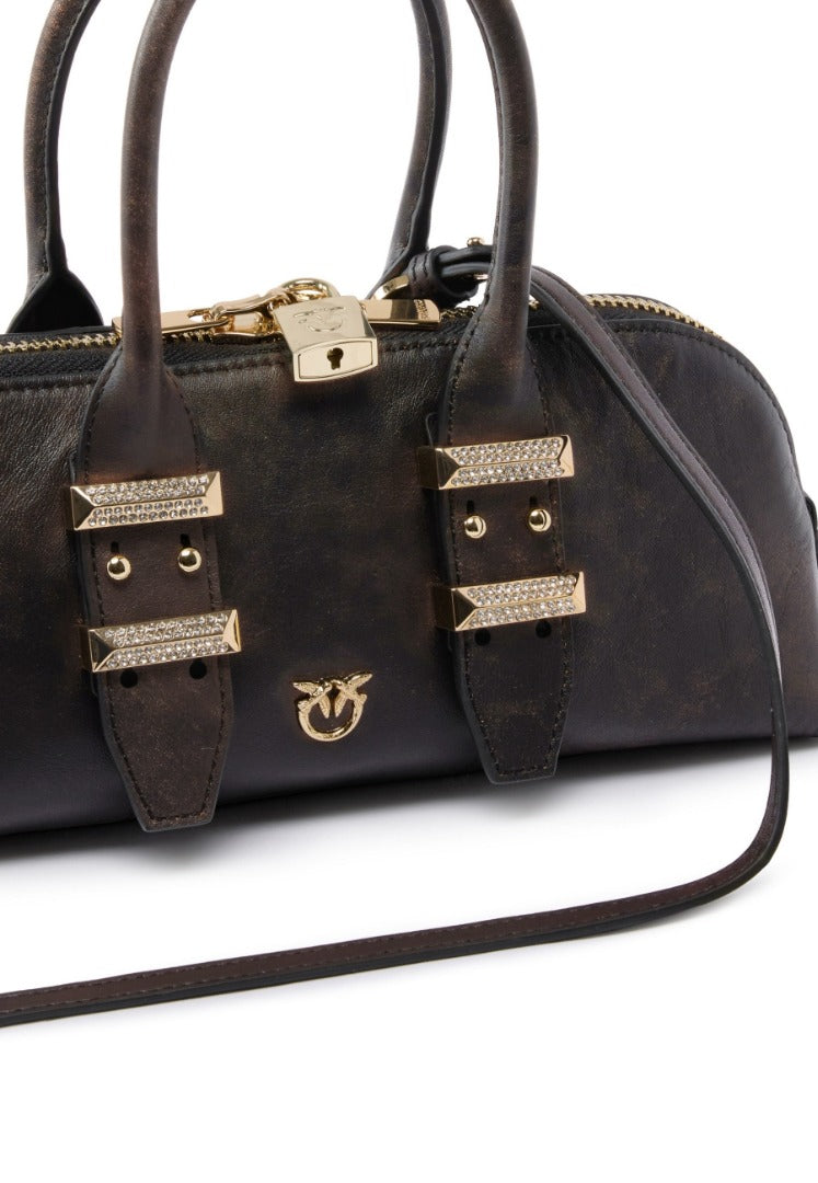 Borsa a mano Bowling Bag Horizontal in pelle Pinko