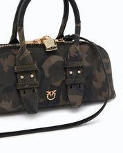 Bowling Bag Horizontal Suede Pinko