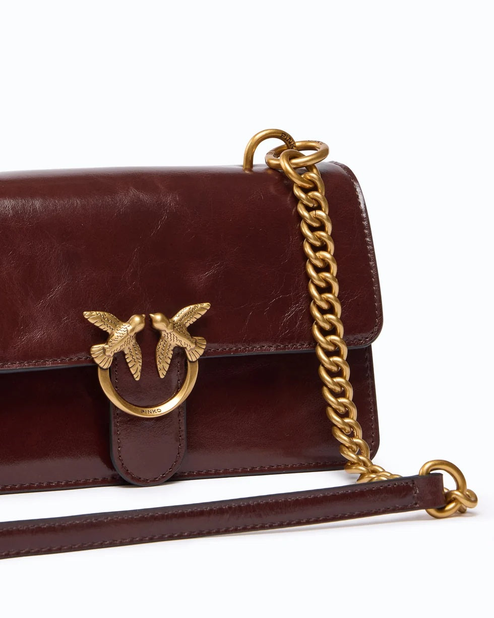 Pinko Love One Mini Light leather bag