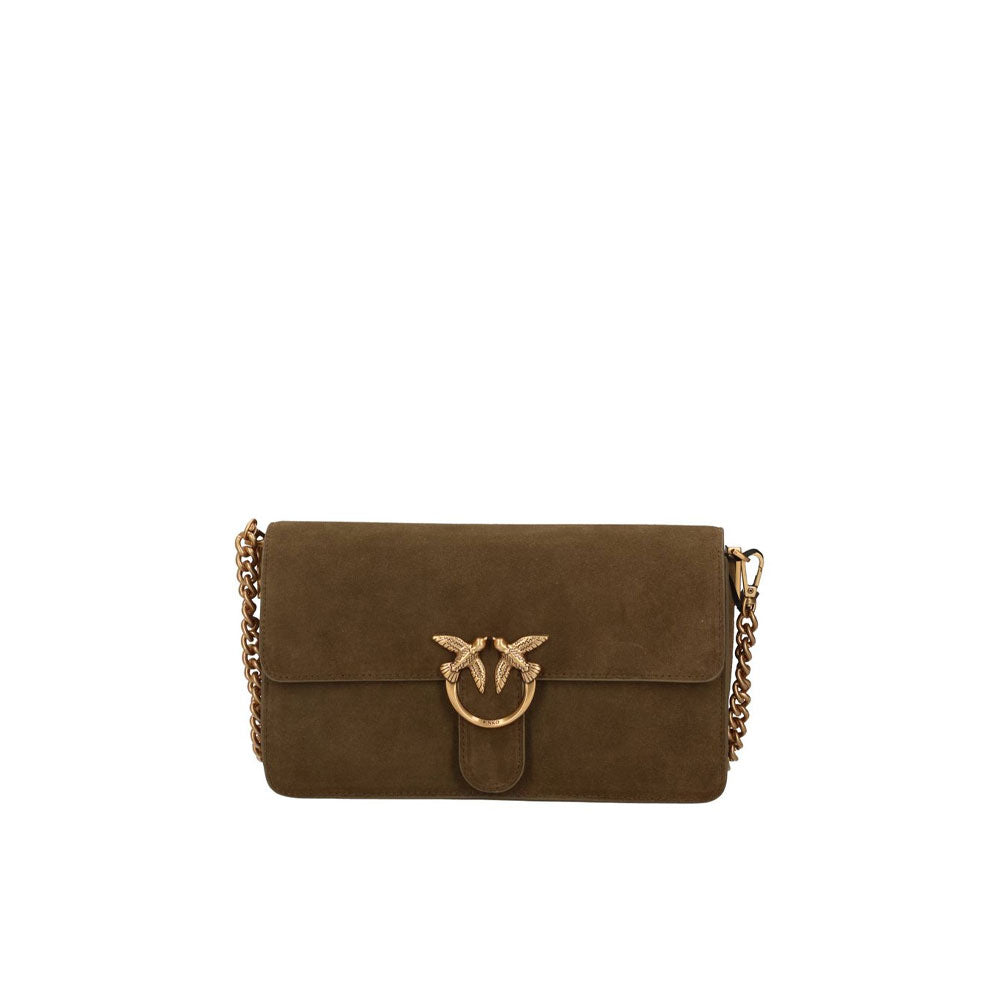 Borsa a tracolla Love One Slouchy S in suede Pinko