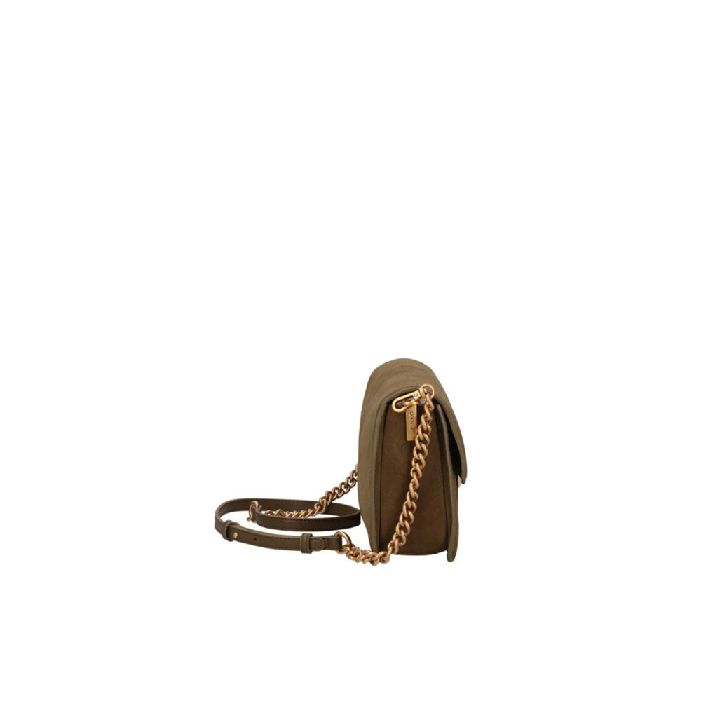 Pinko Love One Slouchy Mini Small Suede Crossbody Bag
