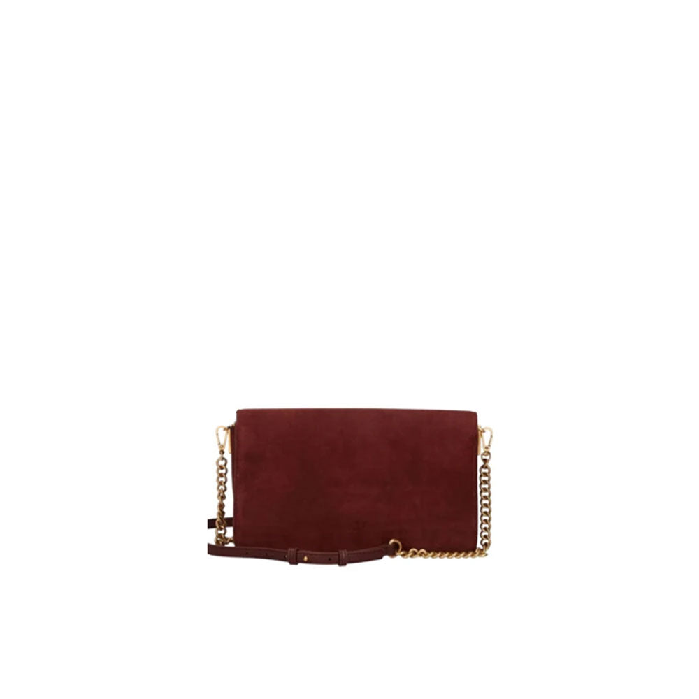 Pinko Love One Slouchy Mini Small Suede Crossbody Bag