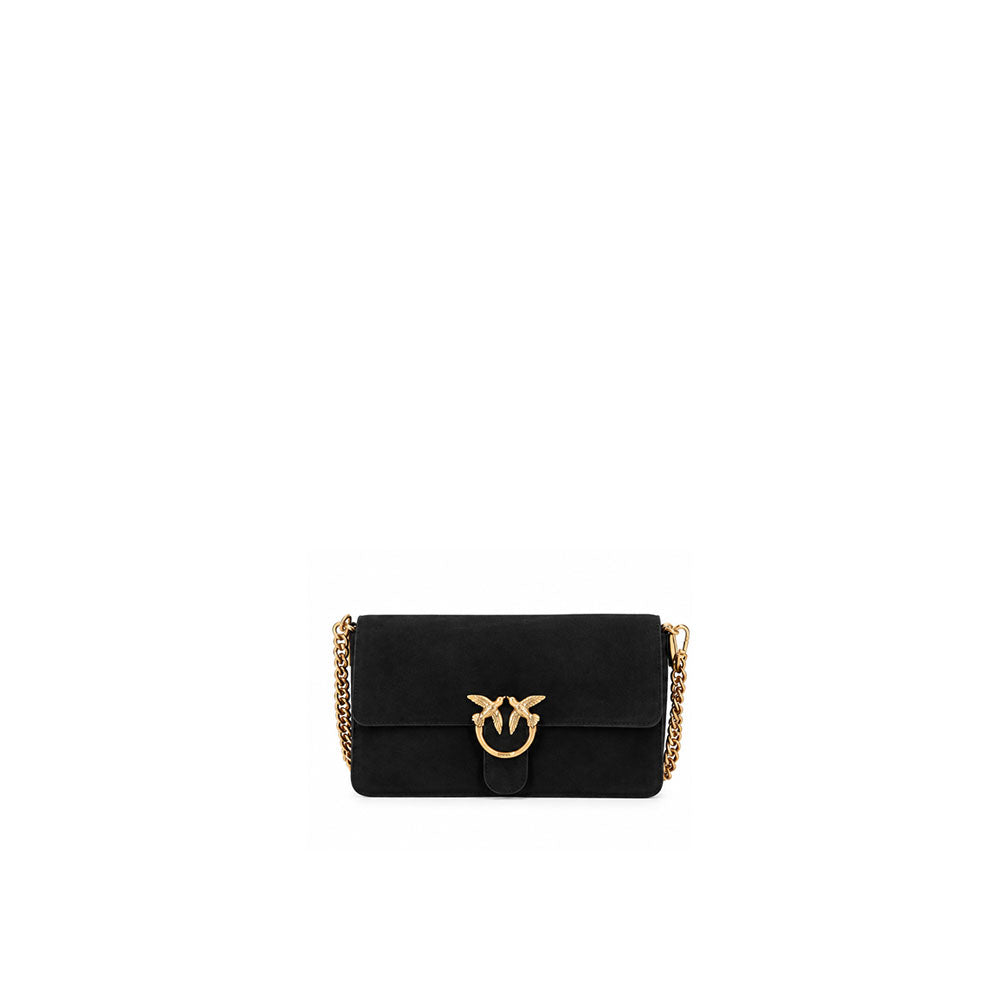 Pinko Love One Slouchy Mini Small Suede Crossbody Bag