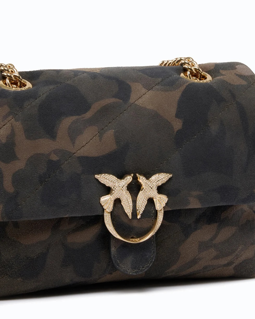 Borsa Love Puff Mini Suede Pinko
