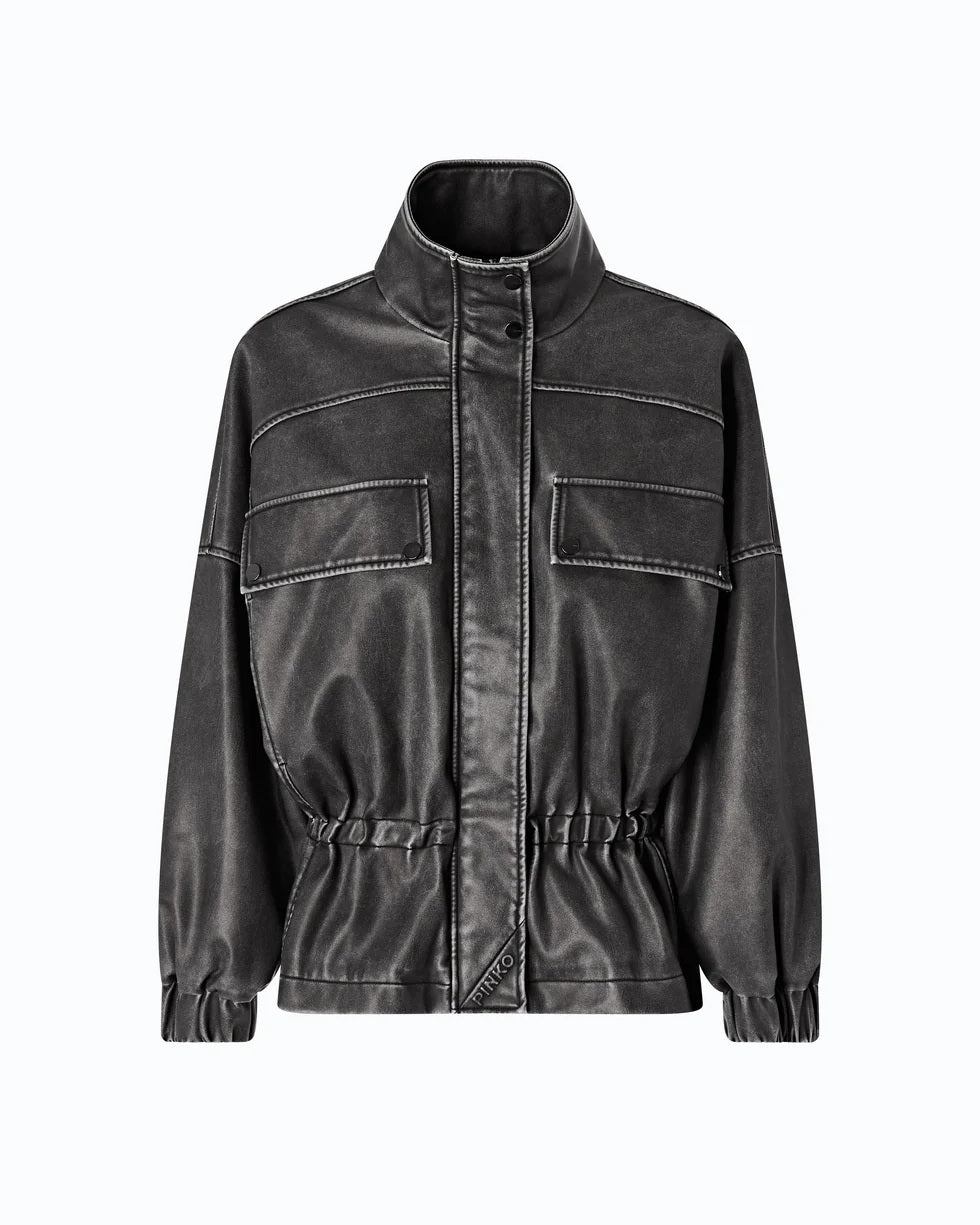 Pinko Barkeria pea coat with vintage finish