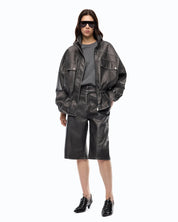 Pinko Barkeria pea coat with vintage finish