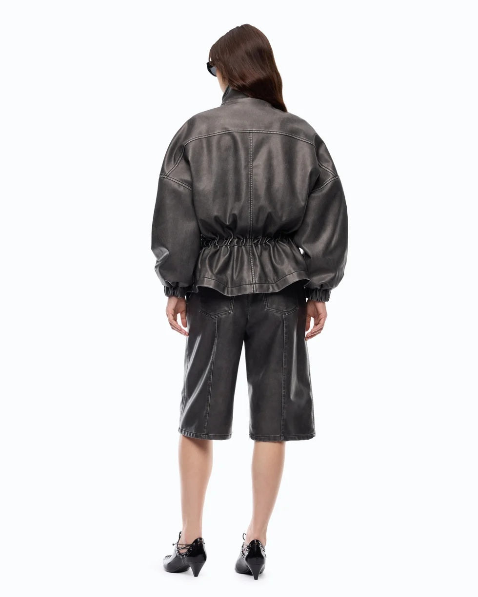 Pinko Barkeria pea coat with vintage finish