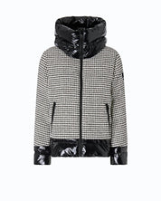 Pinko Gynura tweed and nylon puffer jacket