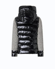 Pinko Gynura tweed and nylon puffer jacket