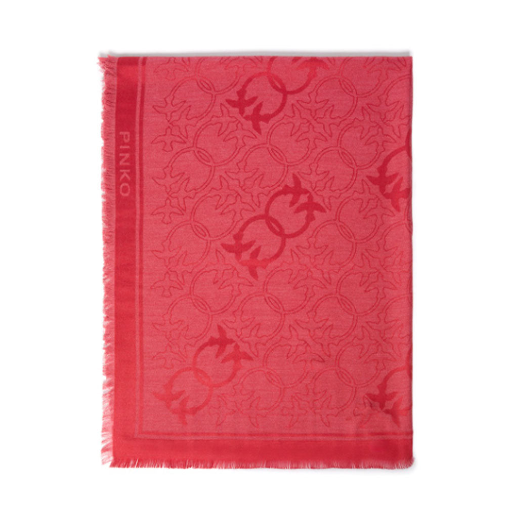 Pashmina Polonia Logo Jacquard Pinko