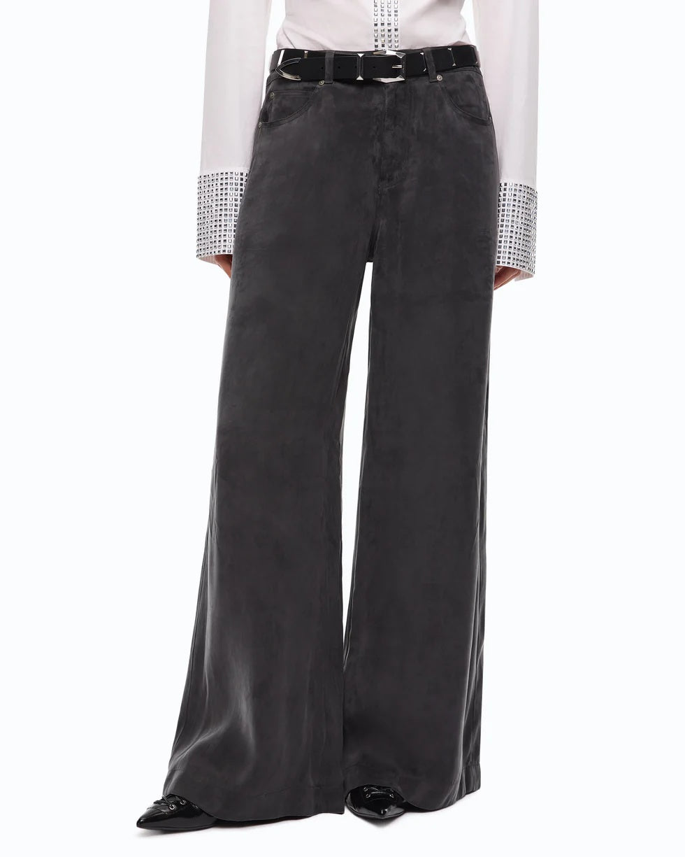 Pantaloni palazzo Porta in twill Pinko