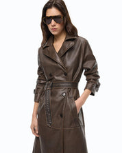 Trench Tamerice effetto vintage con cintura Pinko