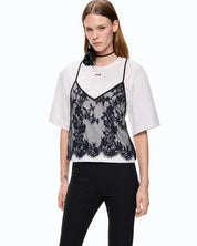 Pinko Tulipano T-shirt with lace top