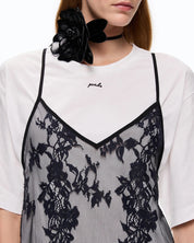 Pinko Tulipano T-shirt with lace top