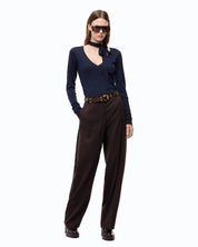 Pinko Balbino wool-blend barrel-fit trousers
