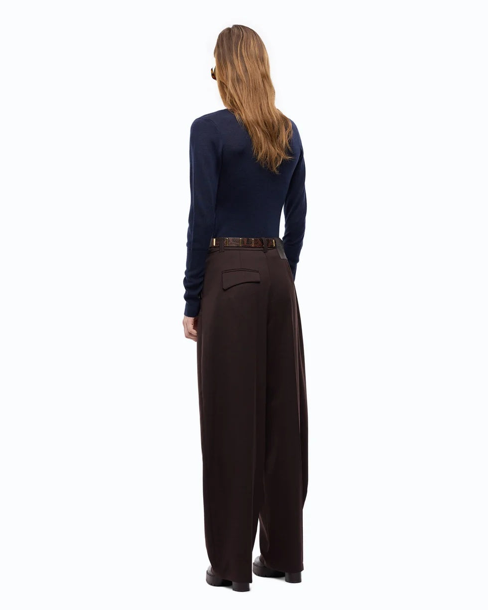 Pinko Balbino wool-blend barrel-fit trousers