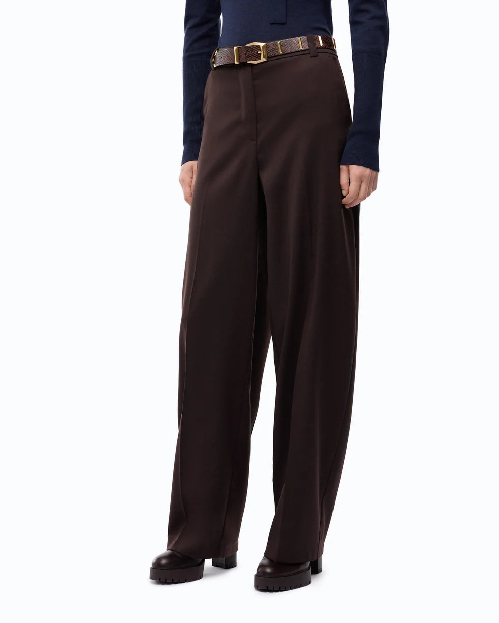 Pinko Balbino wool-blend barrel-fit trousers