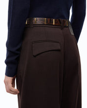 Pinko Balbino wool-blend barrel-fit trousers