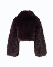 Giubbino cropped Gravina effetto pelliccia Pinko