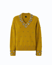 Maglia Pigolio con applicazioni gioiello Pinko