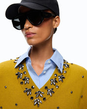 Maglia Pigolio con applicazioni gioiello Pinko
