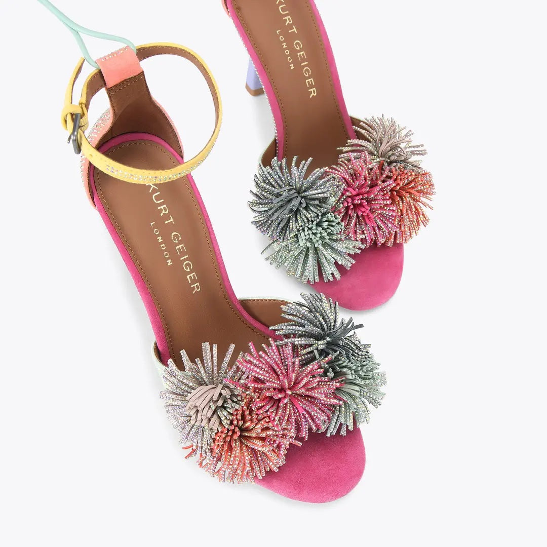 Sandali Pom Pom Ankle Tie Kurt Geiger