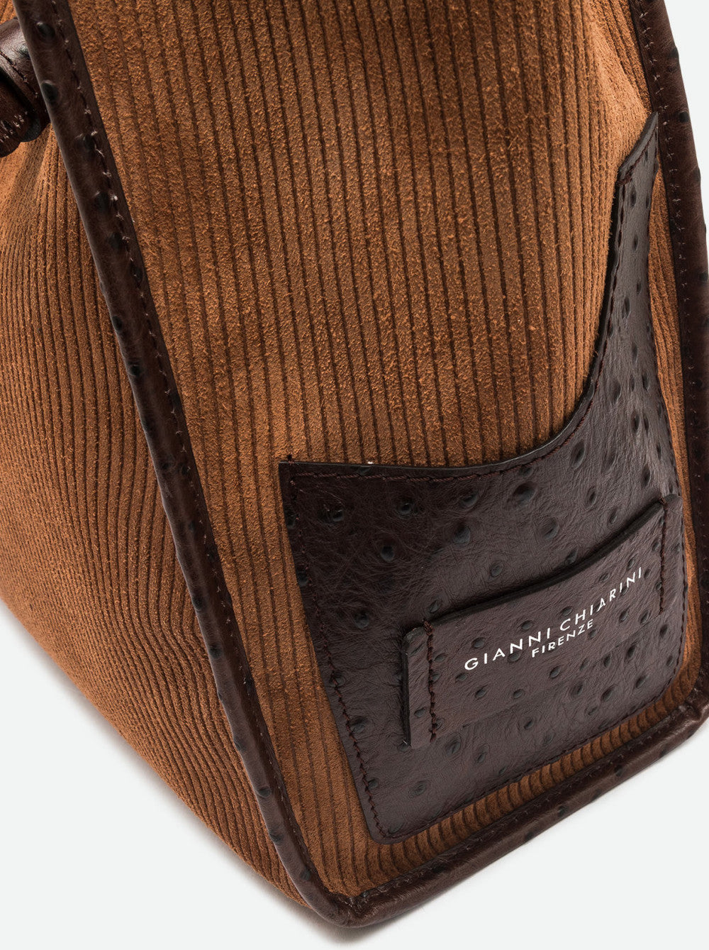 Borsa Shopping Marcella in suede mille righe Gianni Chiarini