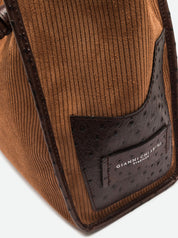 Borsa Shopping Marcella in suede mille righe Gianni Chiarini