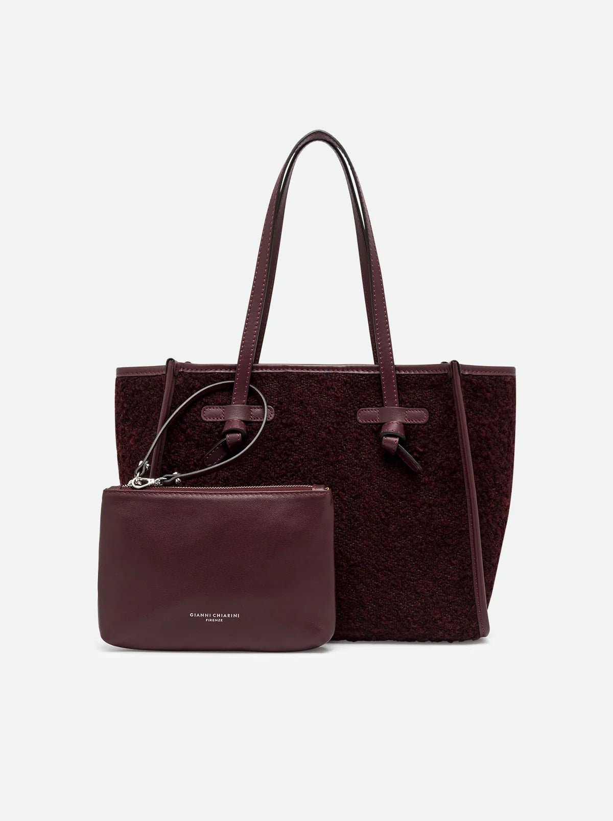 Gianni Chiarini Marcella shopping bag in bouclé fabric