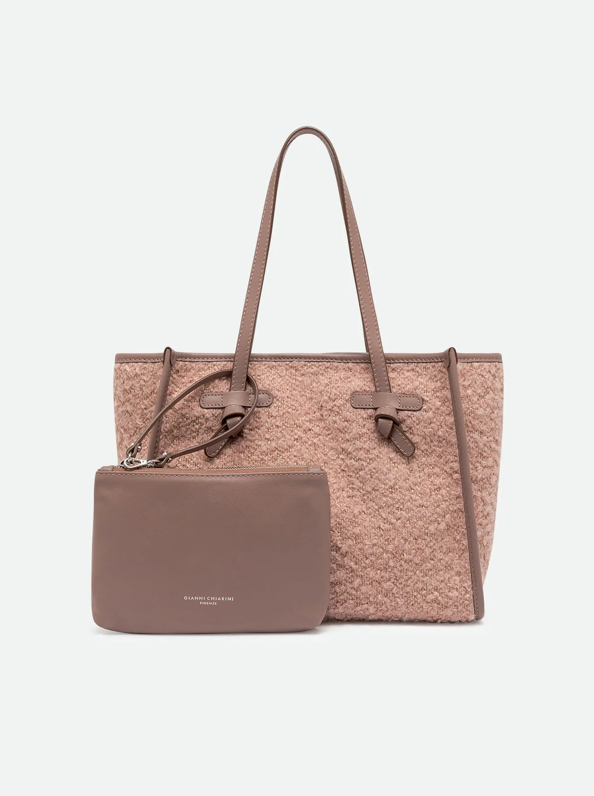 Gianni Chiarini Marcella shopping bag in bouclé fabric