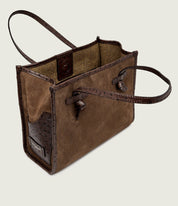 Gianni Chiarini Marcella shopping bag in pinstriped suede