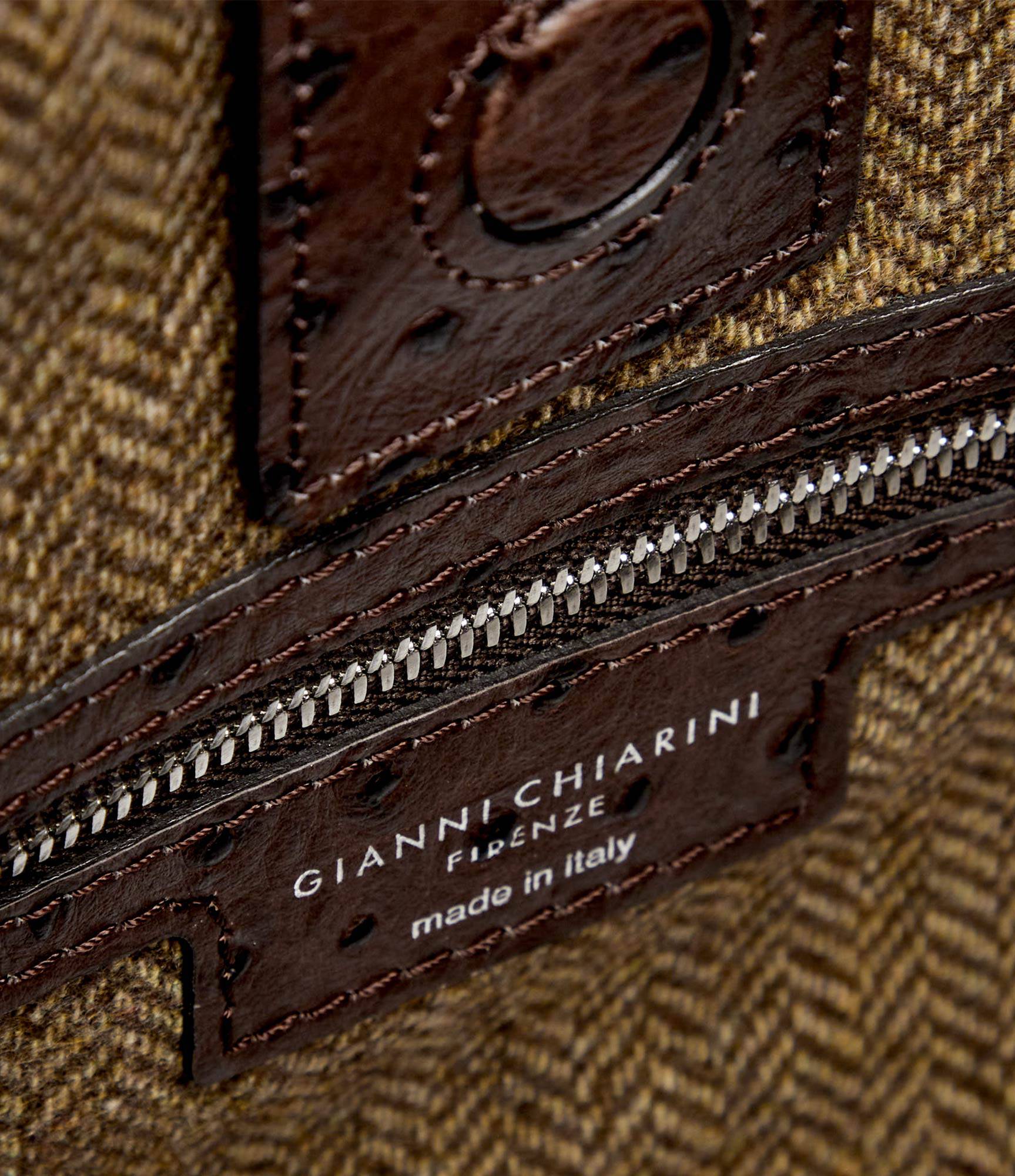 Gianni Chiarini Marcella shopping bag in pinstriped suede