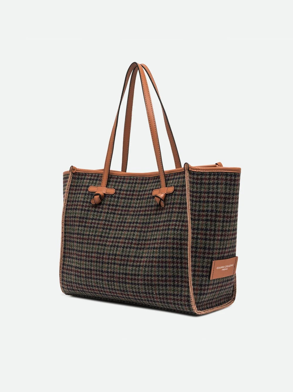 Borsa Shopping Marcella in tessuto pied de poule Gianni Chiarini