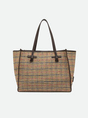 Borsa Shopping Marcella in tessuto pied de poule Gianni Chiarini