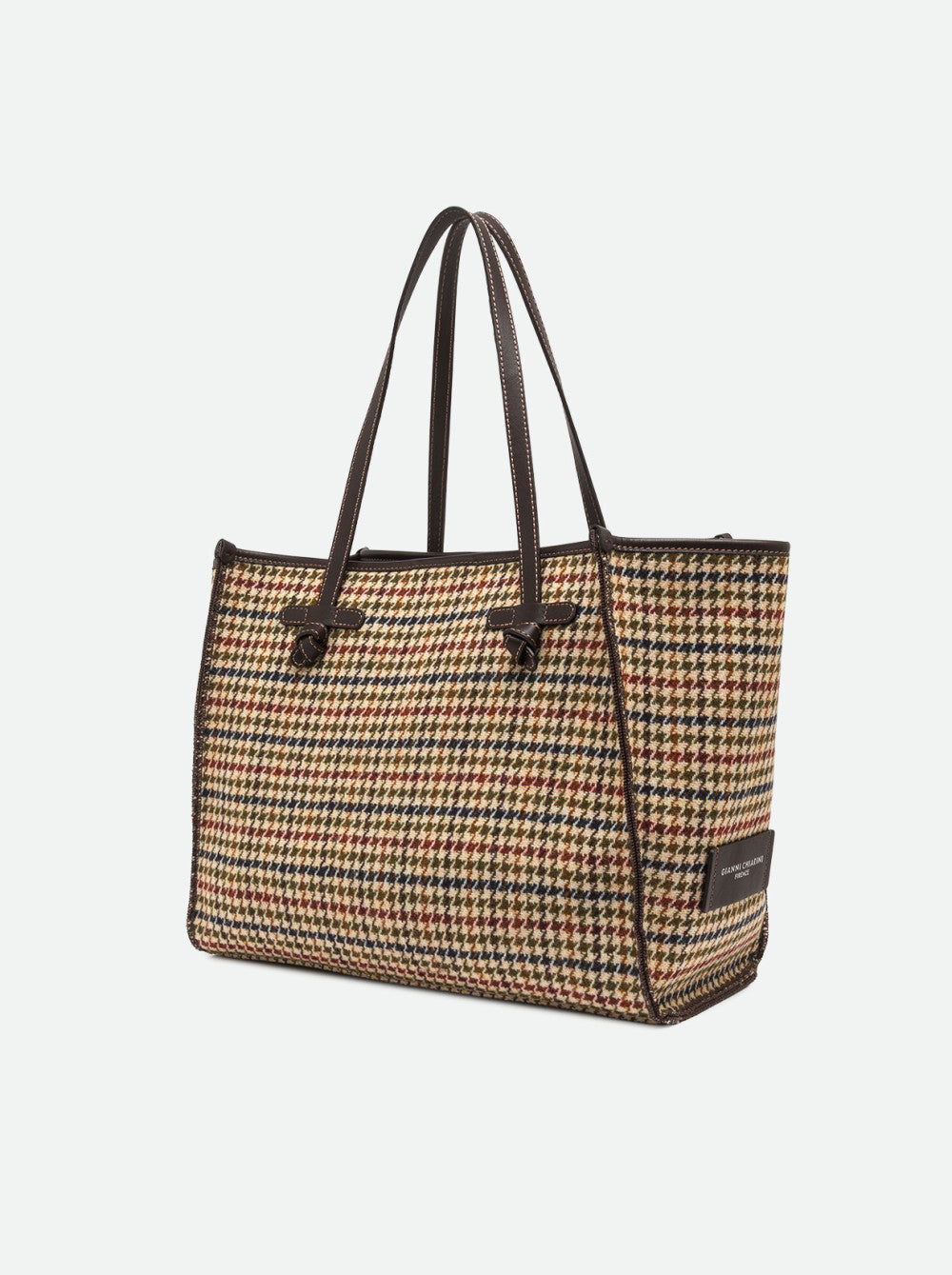Borsa Shopping Marcella in tessuto pied de poule Gianni Chiarini