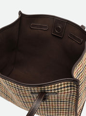 Borsa Shopping Marcella in tessuto pied de poule Gianni Chiarini