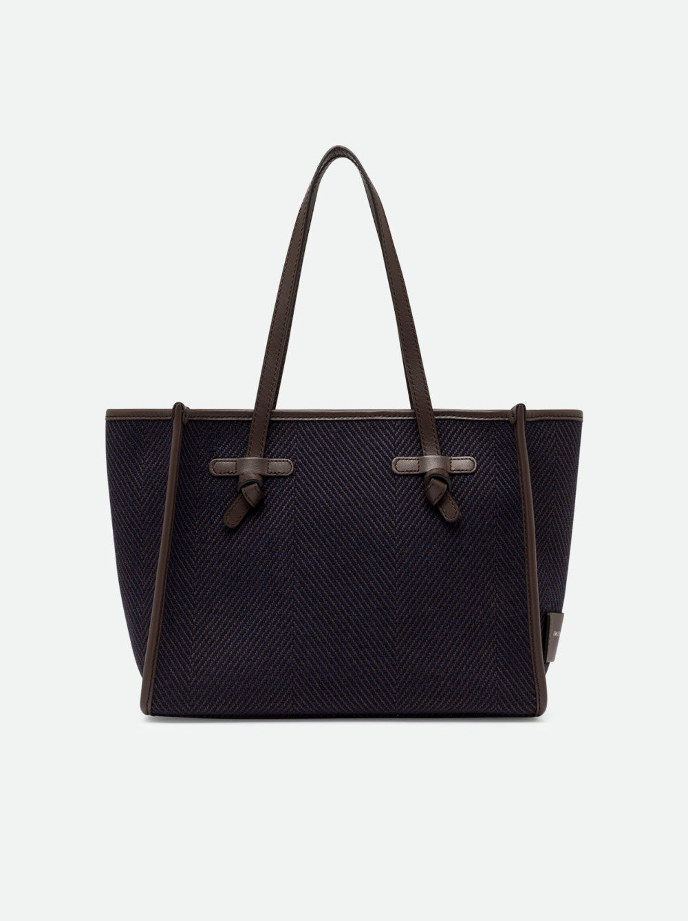 Gianni Chiarini Marcella shopping bag in herringbone wool fabric