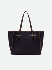 Gianni Chiarini Marcella shopping bag in herringbone wool fabric