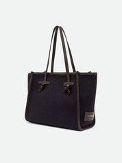 Gianni Chiarini Marcella shopping bag in herringbone wool fabric