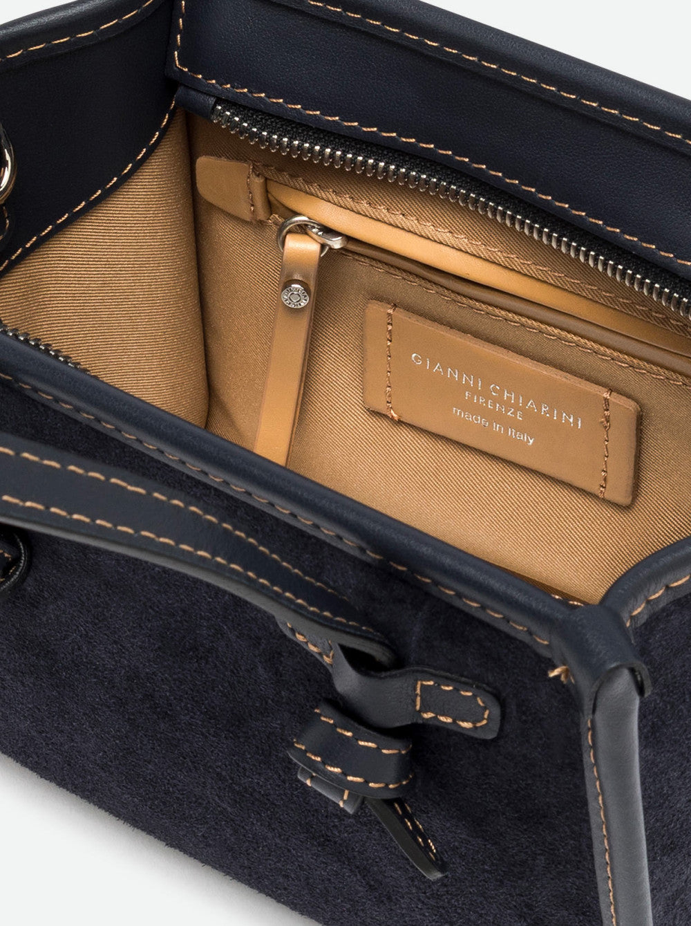 Borsa a mano Miss Marcella in pelle scamosciata Gianni Chiarini