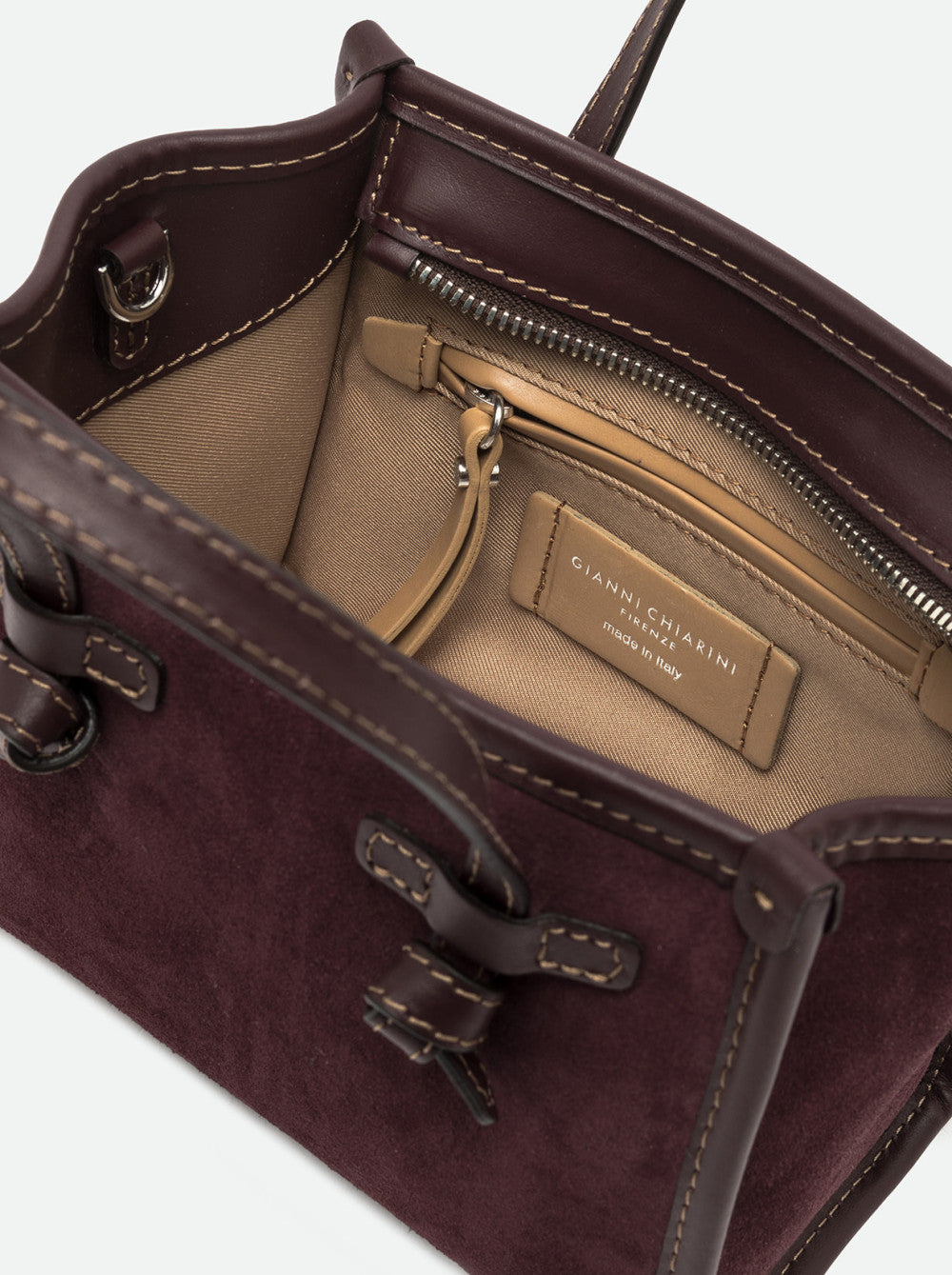 Borsa a mano Miss Marcella in pelle scamosciata Gianni Chiarini