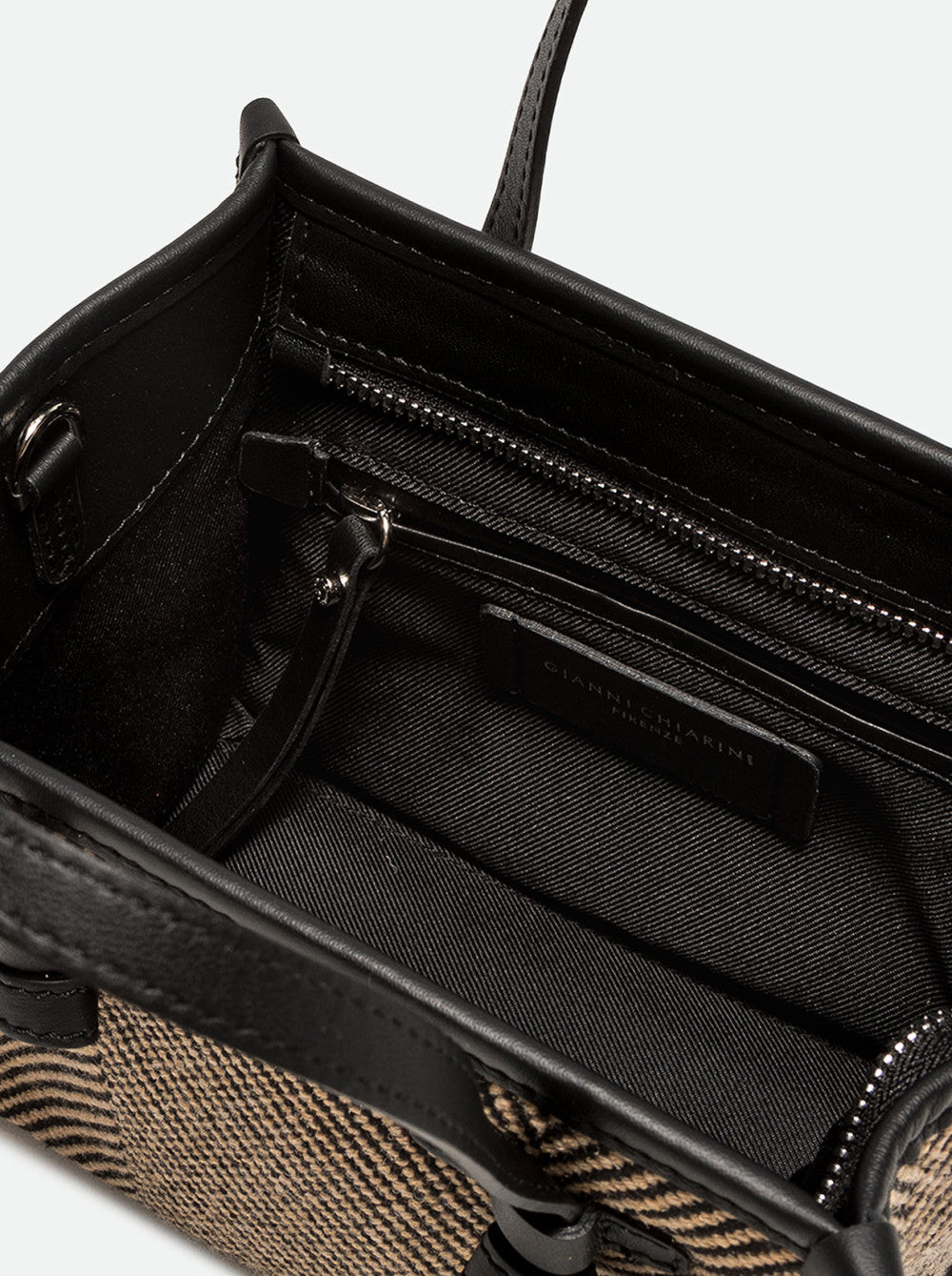 Borsa a mano Miss Marcella in tessuto spigato Gianni Chiarini