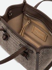 Borsa a mano Miss Marcella in tessuto spigato Gianni Chiarini