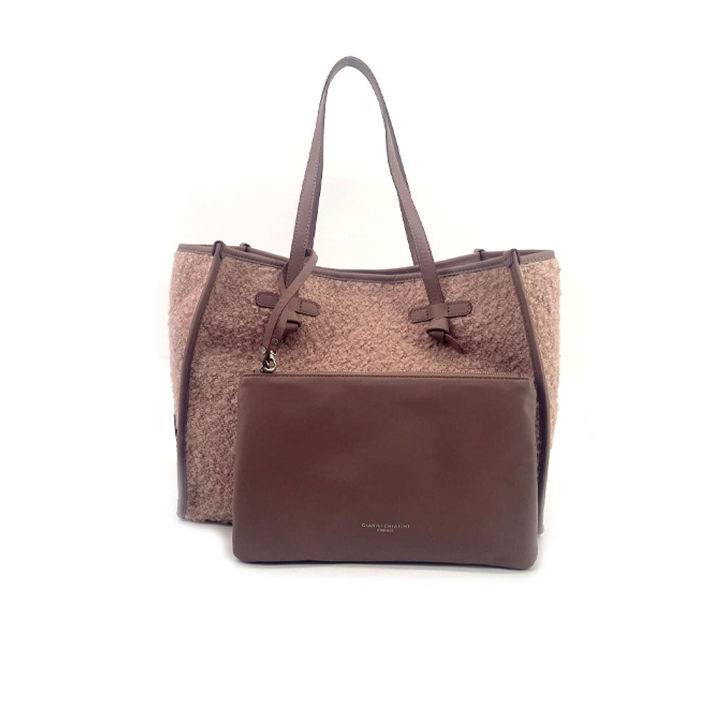 Gianni Chiarini Marcella shopping bag in bouclé fabric